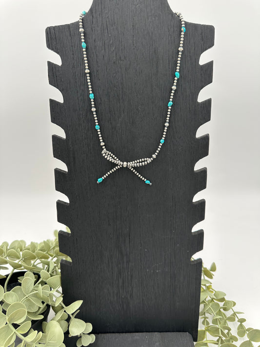 Turquoise Bows Necklace