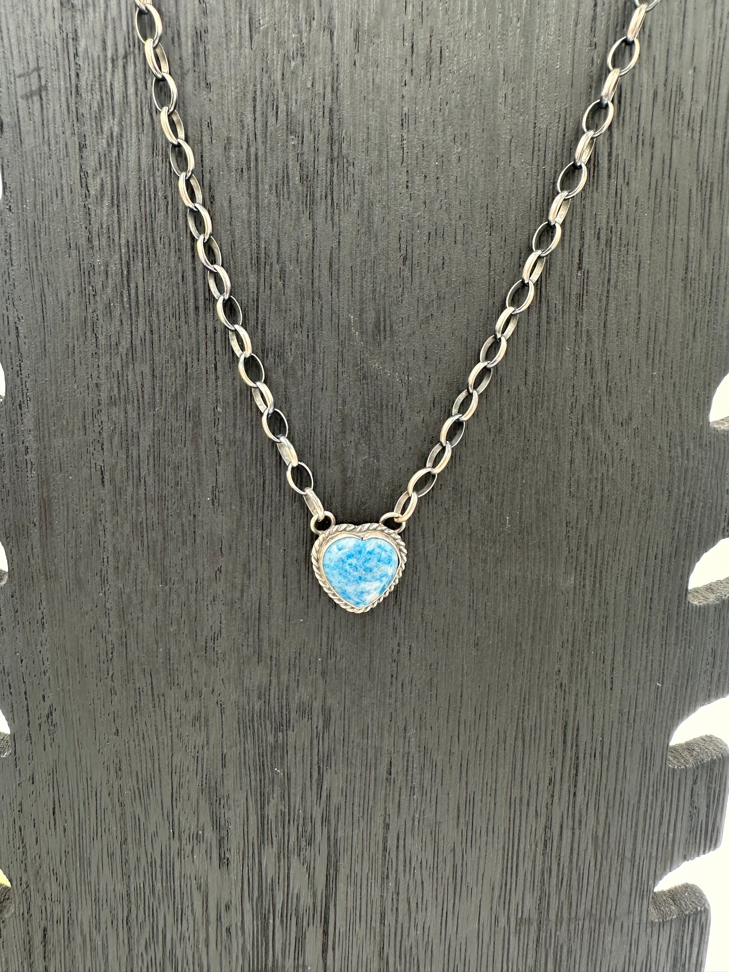 Baby Blue Heart Necklace