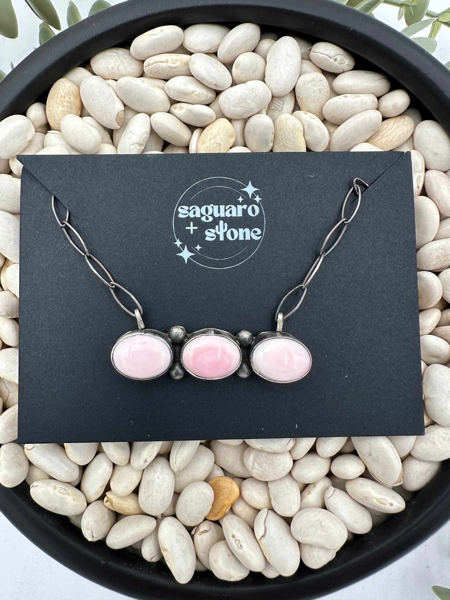 Three Pink Moons Necklace